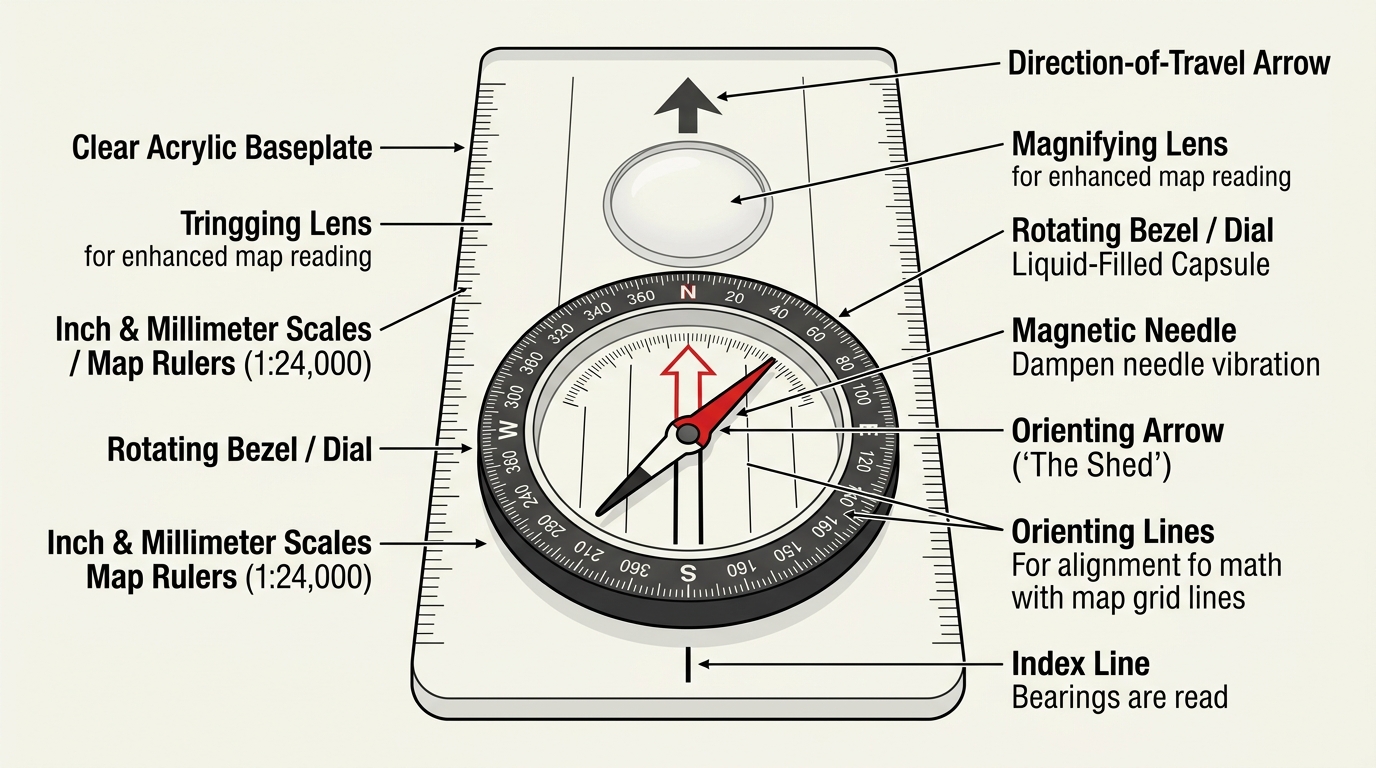 Anatomy of an Orienteering Baseplate Compass
